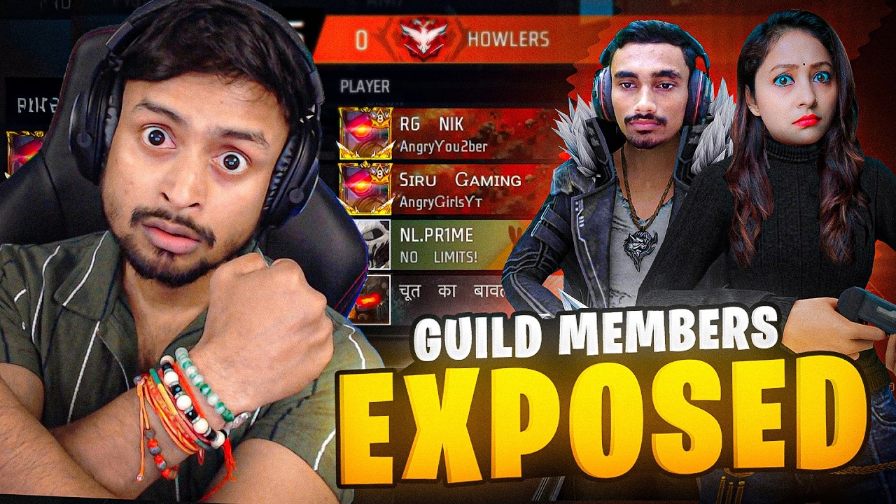 EXPOSED MY GUILD MEMBERS 😱 FREE FIRE RG GAMER