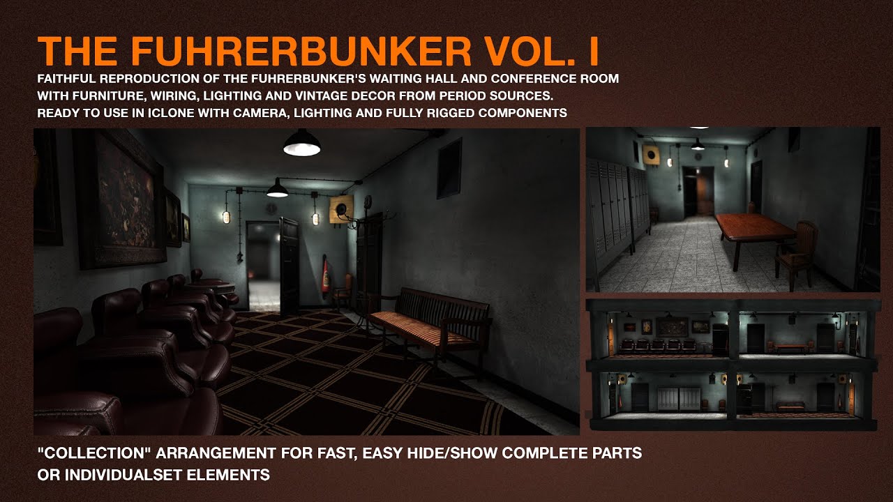 The Bunker Vol I Overview: Set for Reallusion I Clone 8
