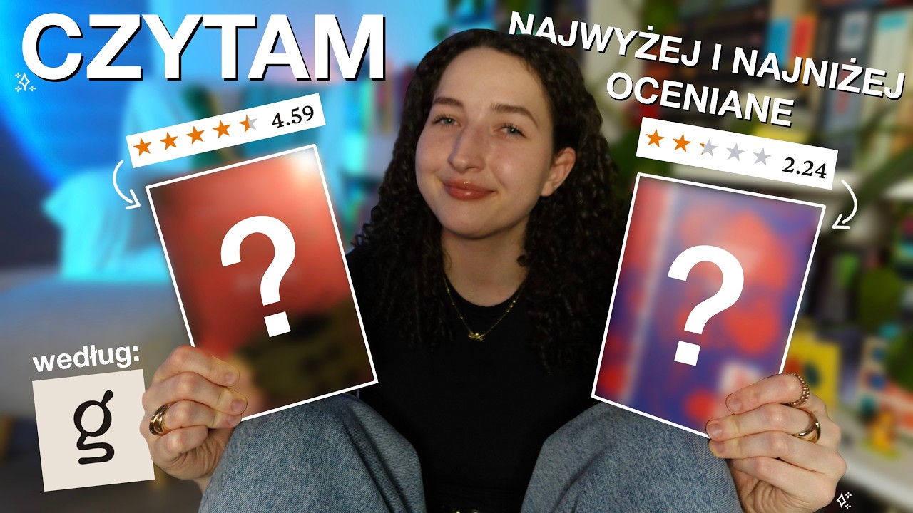 CZYTAM NAJWYŻEJ i NAJNIŻEJ oceniane książki z mojej p&oacute;łki według goodreads ⭐️📖 | reading vlog