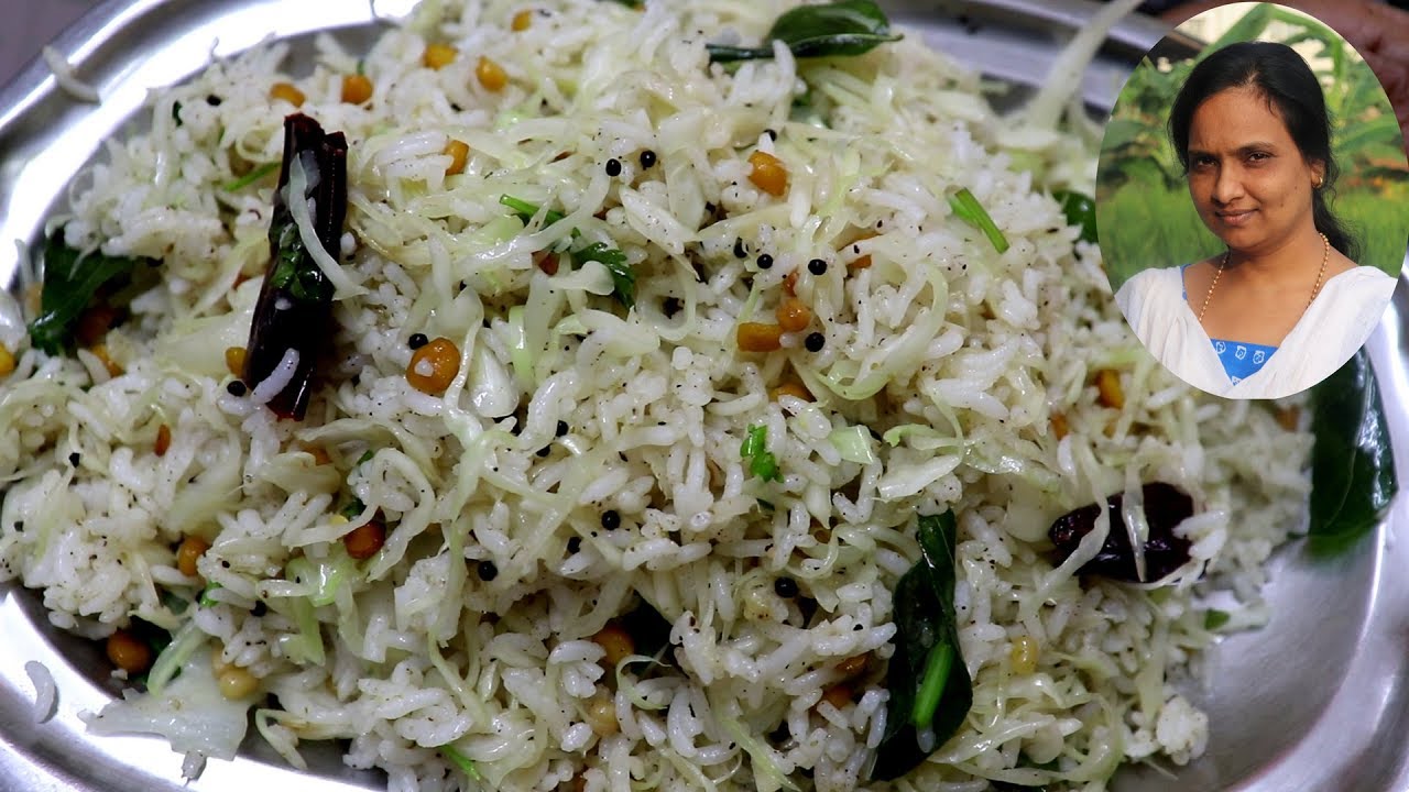 முட்டைகோஸ் சாதம் செய்வது எப்படி | How To Make cabbage Rice | Kids Lunch Box Recipes