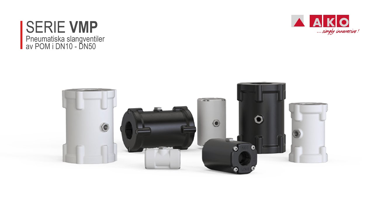 Slangventiler i viktbesparande POM-utförande (serie VMP)