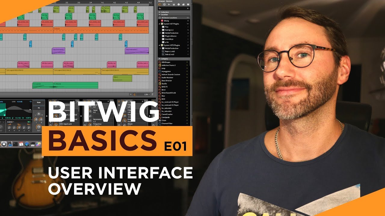 Основы Bitwig Studio - интерфейс пользователя и обзор (2019)