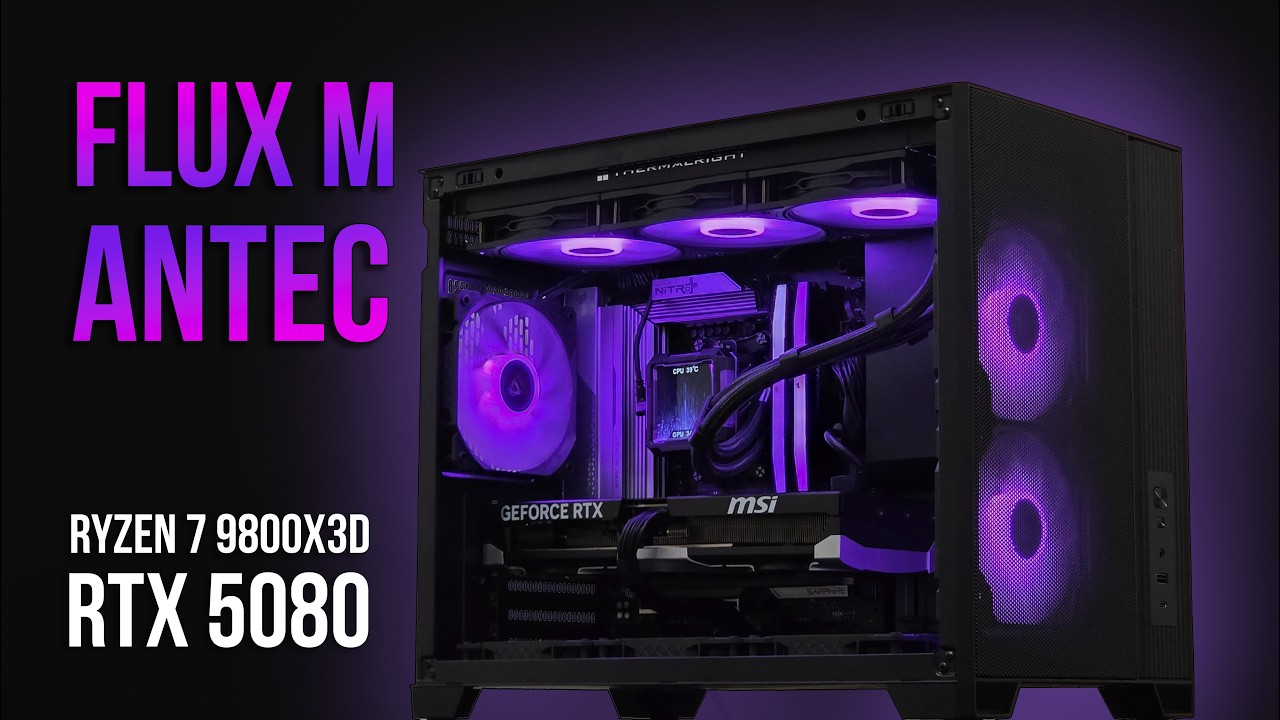 PC para juegos Antec FLUX M Micro ATX | Ryzen 7 9800X3D + RTX 5080