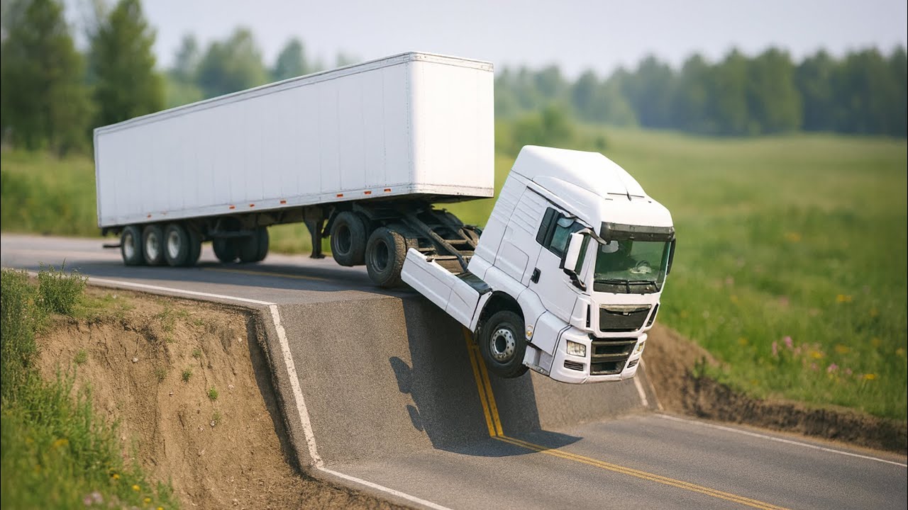 Cars vs Unfinished Road Challenge #7 in BeamNG Drive!