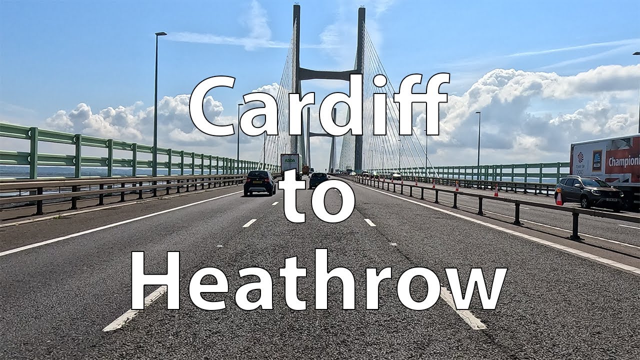 [4K] Driving from Cardiff to Heathrow (UK)