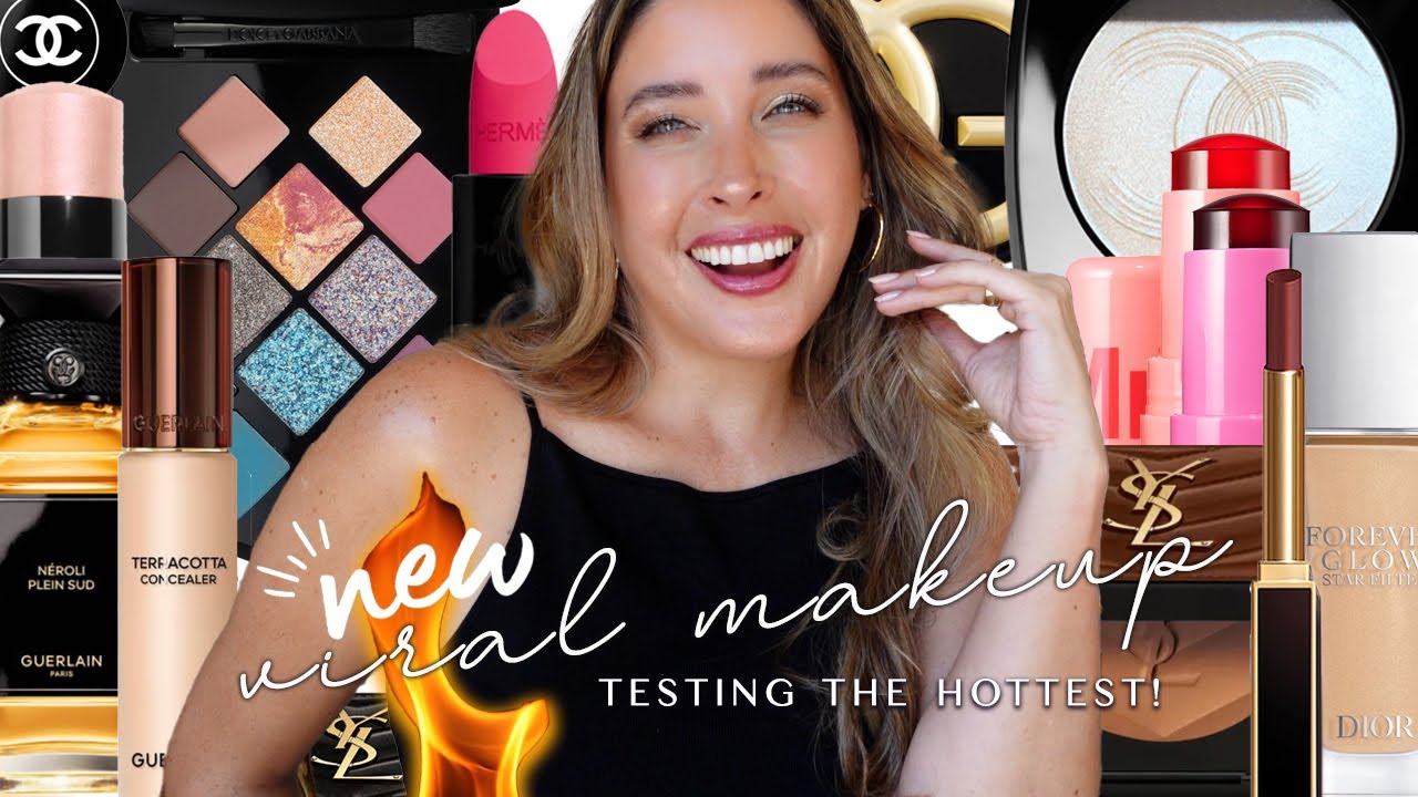 TESTING THE HOTTEST NEW VIRAL MAKEUP : MILK Jelly Blushes, YSL BRONZER, DIOR, DOLCE GABANNA, CHANEL