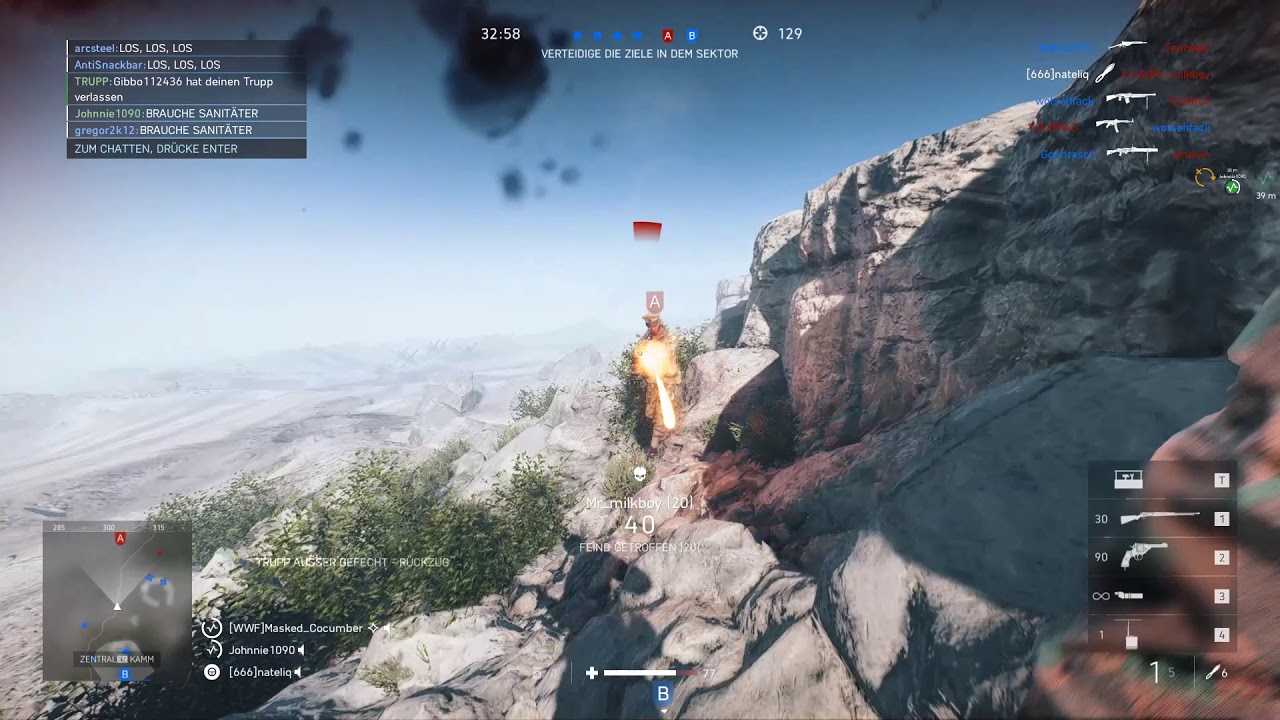 Battlefield V throwing Knife kills