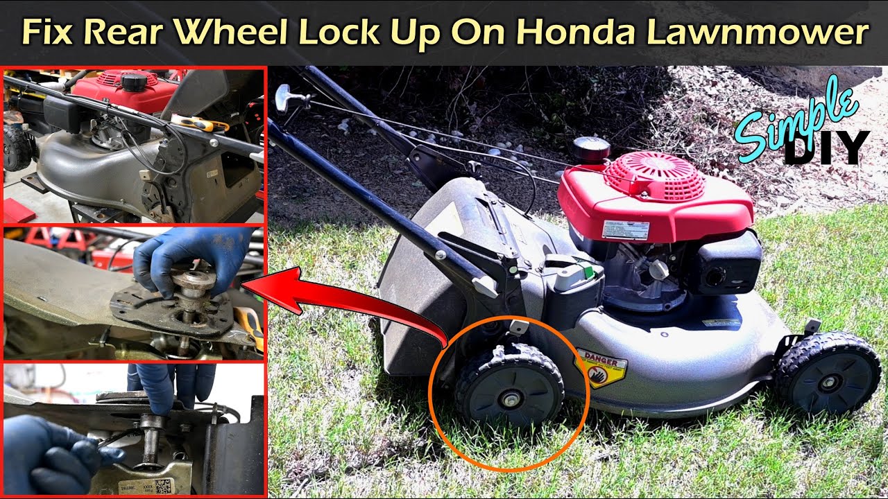 Устранение блокировки заднего колеса на газонокосилке Honda