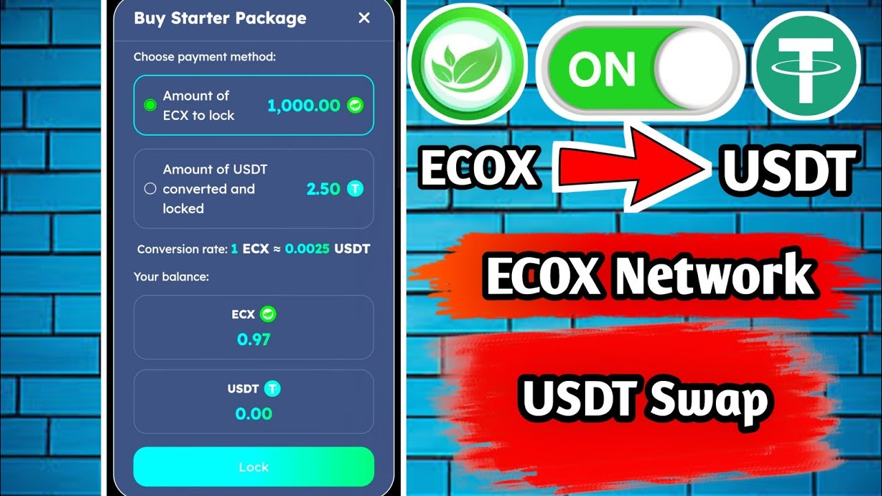 Ecox Network Buy Starter Package // Ecox Network Lock Unlock Process // Ecox Network  New Update // 