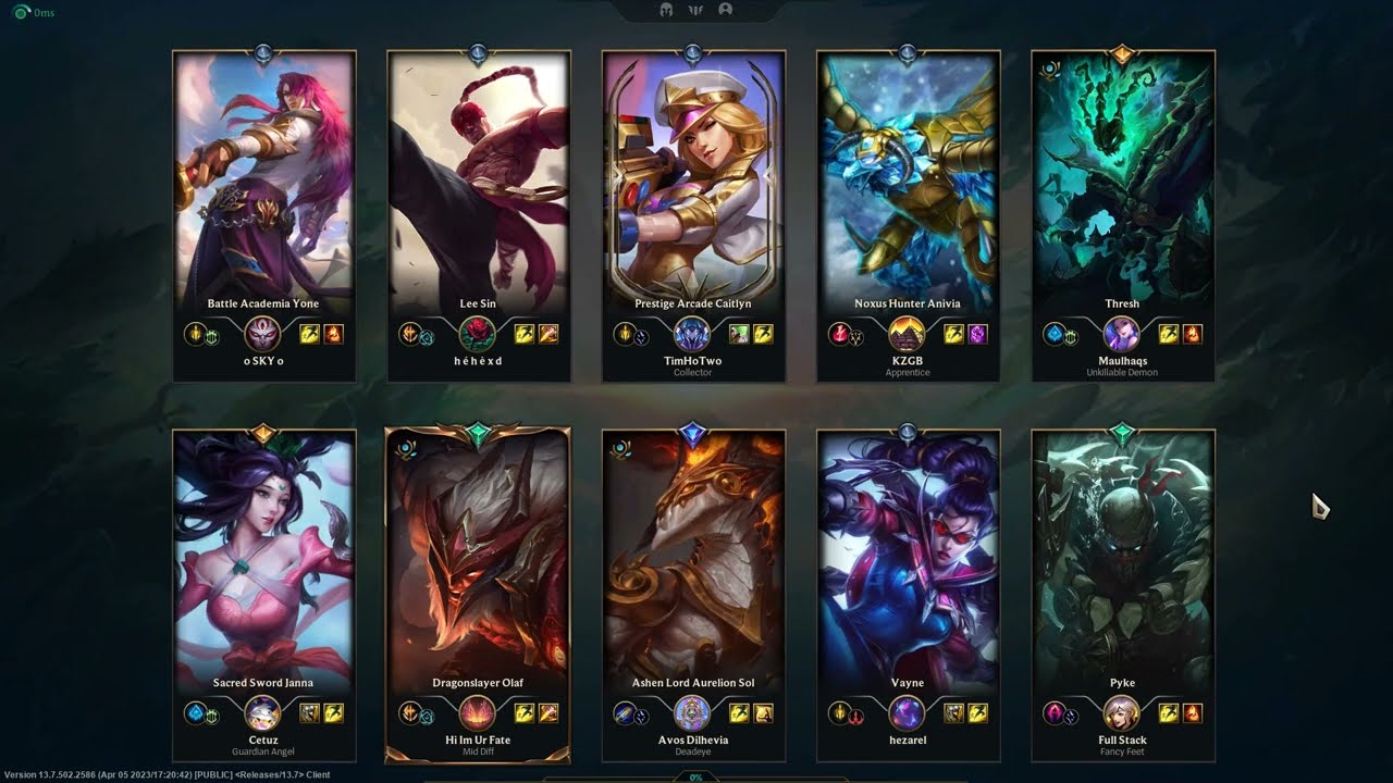 Pyke Mid Against Anivia Mid With Dark Harvest League of Legends Patch 13.7 Season 13 2023