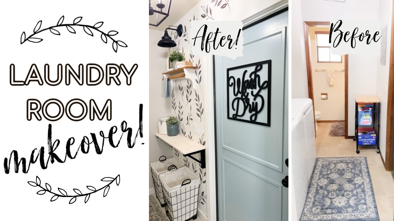 SMALL LAUNDRY ROOM MAKEOVER