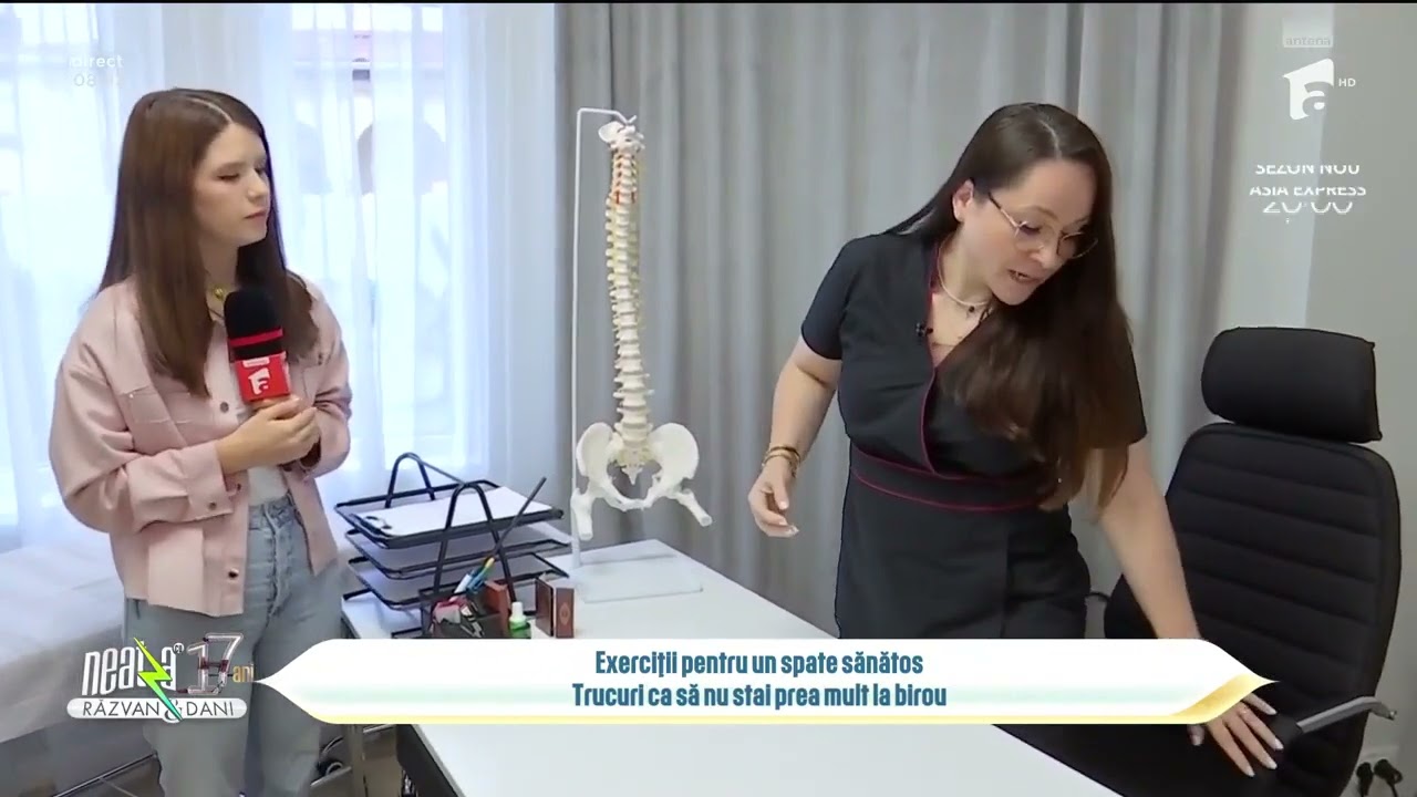 Exerciții pentru un spate sănătos | Tania Ghinea, trucuri ca să nu stai prea mult la birou