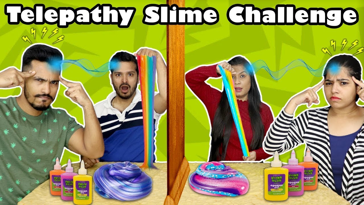 Twin Telepathy SLIME Challenge | Hungry Birds Slime Challenge