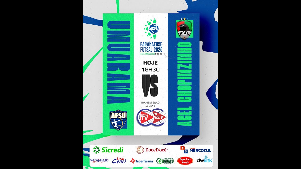 Umuarama x ACEL &ndash; AO VIVO | Quartas de Final | Paranaense Sub-18 &ndash; 2025