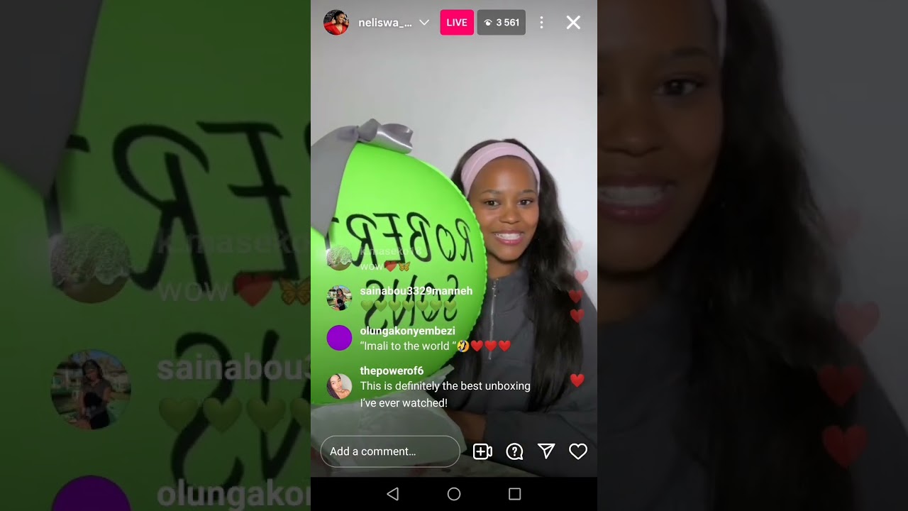 Neliswa first live after being disqualified // presents from fans #trending #bigbrother #content 