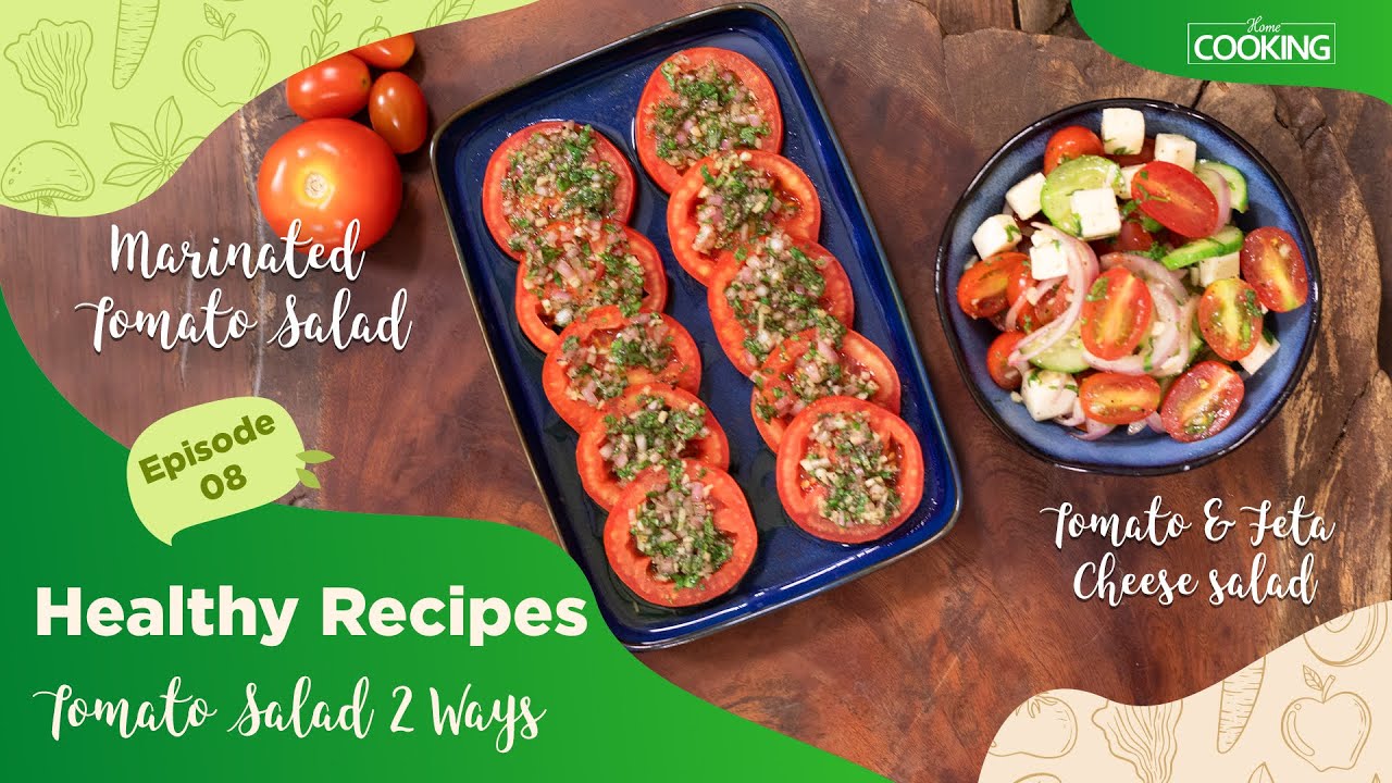 Weight loss recipes | 2 Healthy Salads recipes | Marinated Tomato Salad |Tomato & Feta Cheese Salad