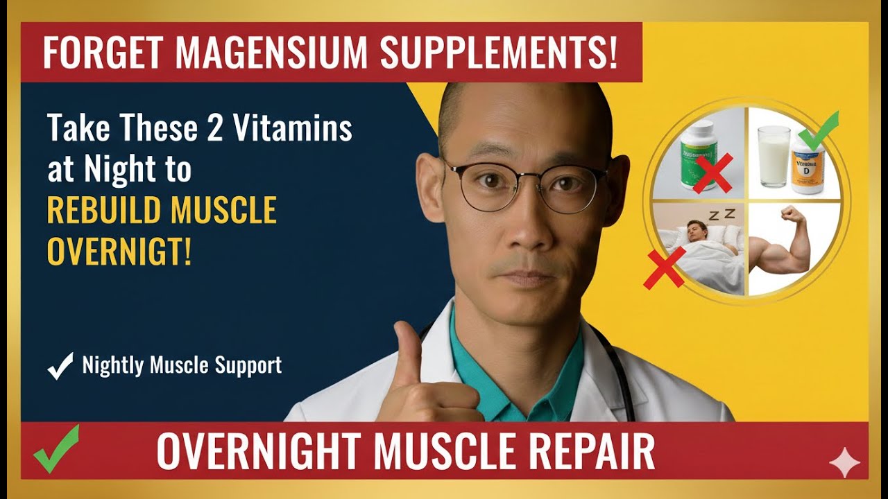 Forget Magnesium Supplements! Take These 2 Vitamins at Night to Rebuild Muscle Overnight |