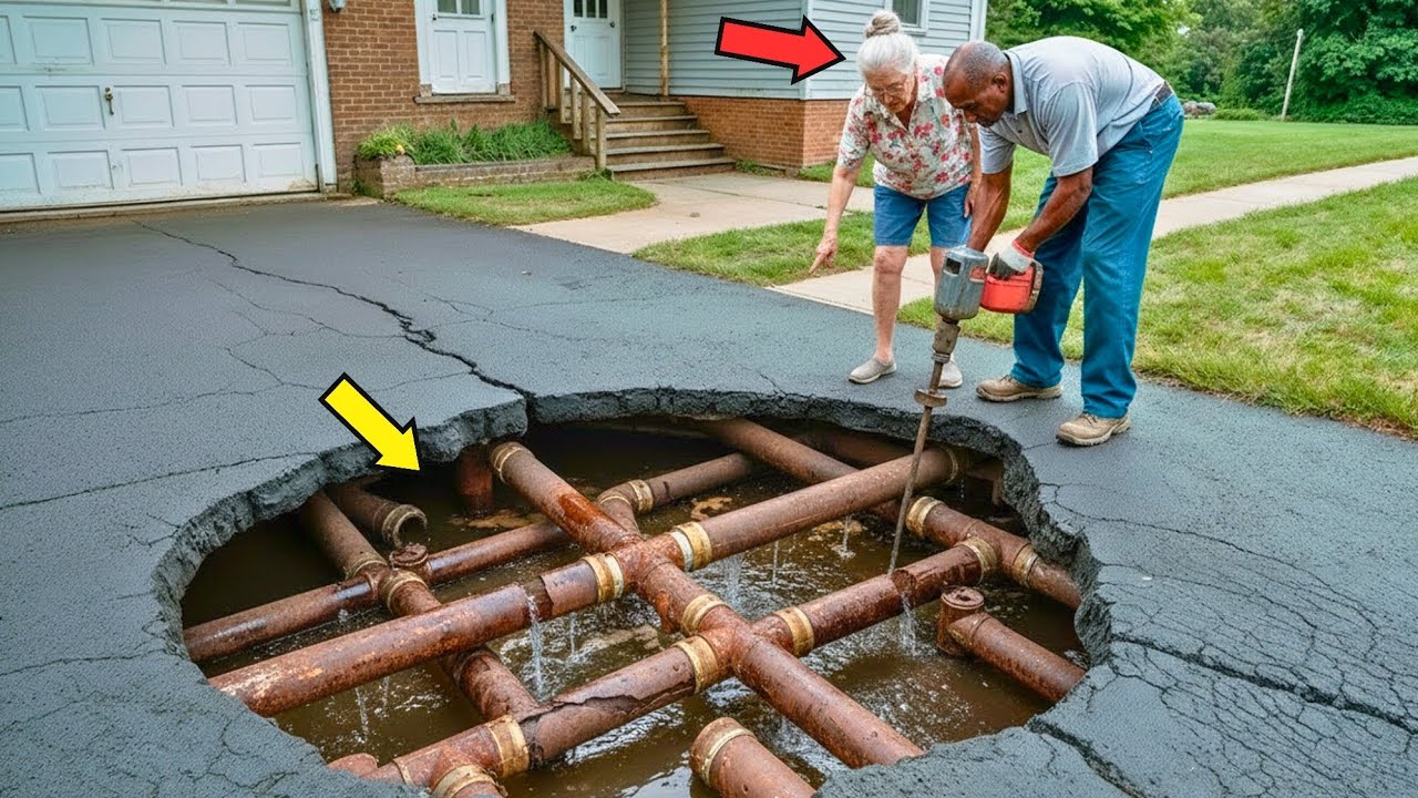 Elderly Couple Buys a House, Hears Strange Noises Under Driveway — the Truth left them Speachless.