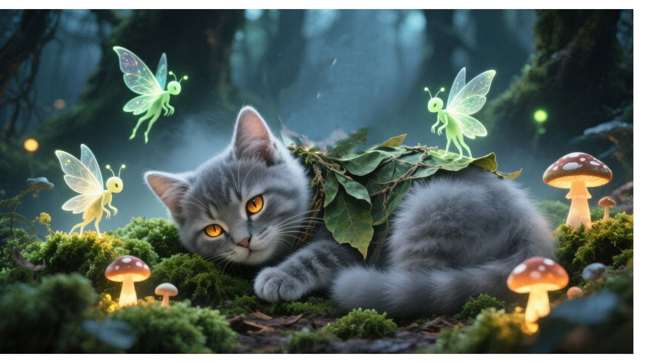 Le chaton et la forêt enchantée