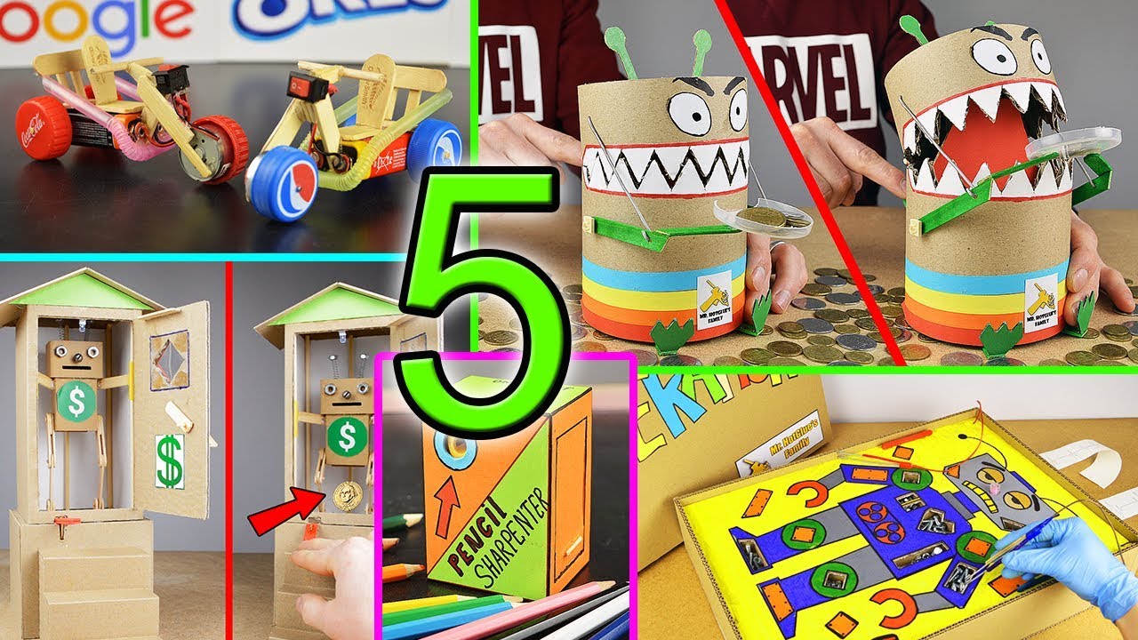 ТОП 5 УДИВИТЕЛЬНЫХ И ВЕСЕЛЫХ ИГРУШЕК из картона (подборка)