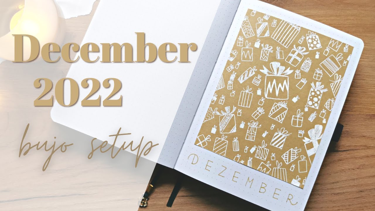 December 2022 Bullet Journal Setup | Presents Theme | BONUS: How I organise my journals