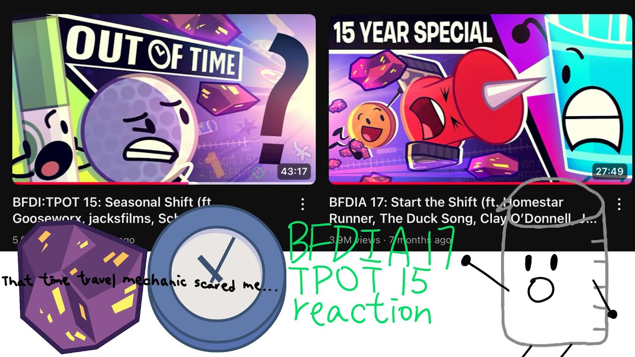 This Time Travel Mechanic is Cool - Reacting to BFDIA 17 and TPOT 15