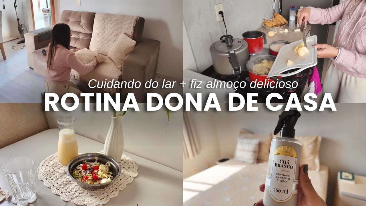 ROTINA DONA DE CASA | cama posta linda, organização e limpeza no lar, almoço delicioso fresquinho