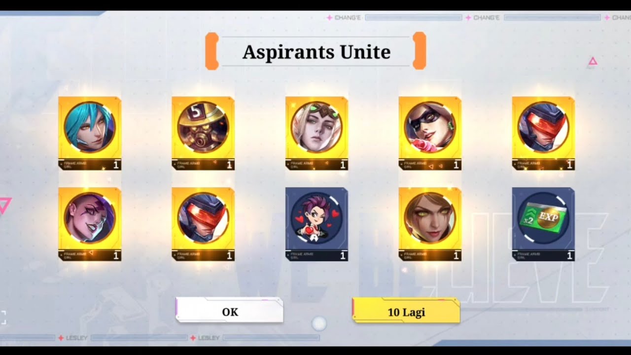 Gacha Skin Aspirants United Lesley + Chang'e - HOKI ????