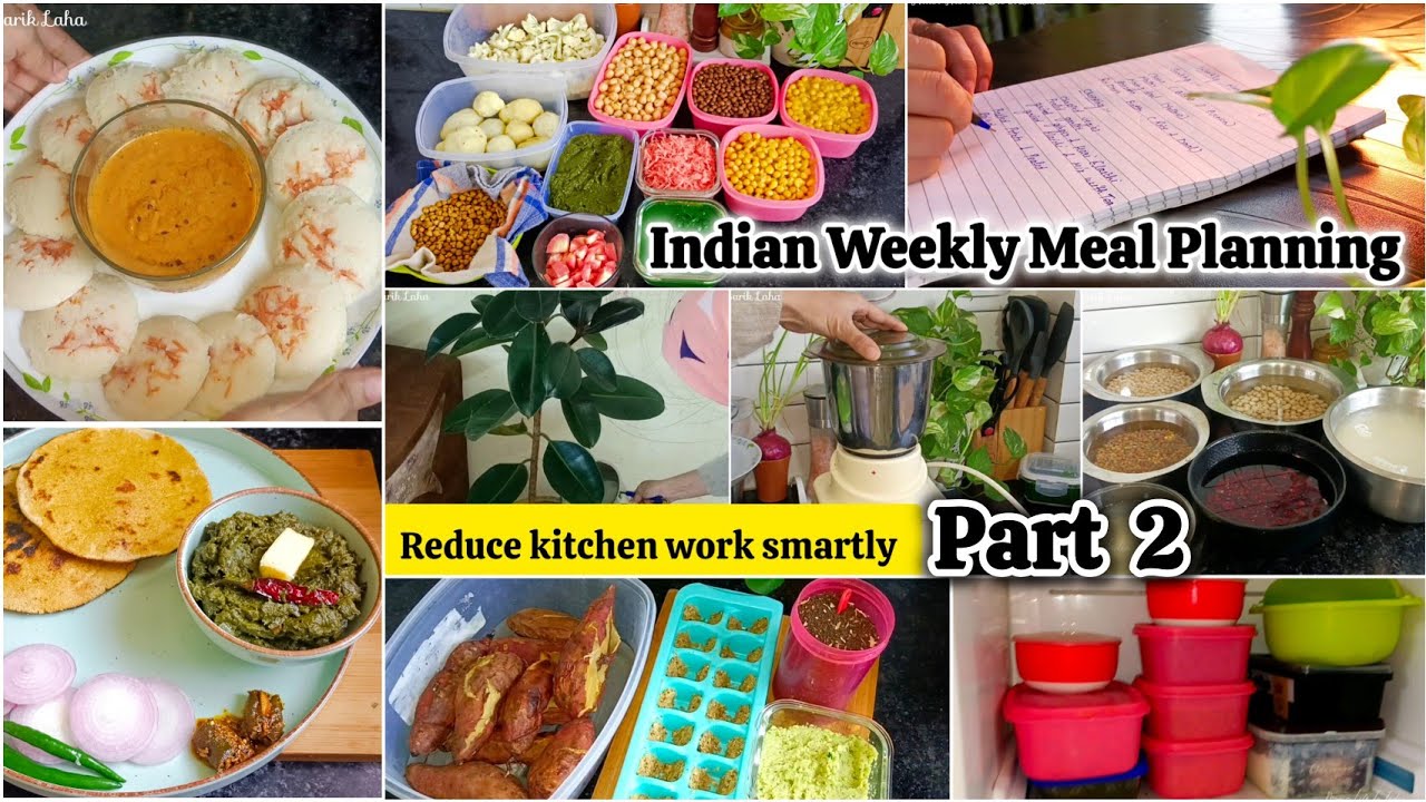 Indian Weekly Meal Planning & Prep for busy moms Part 2 ! Full Week Menu Ideas, Prepration & Recipes