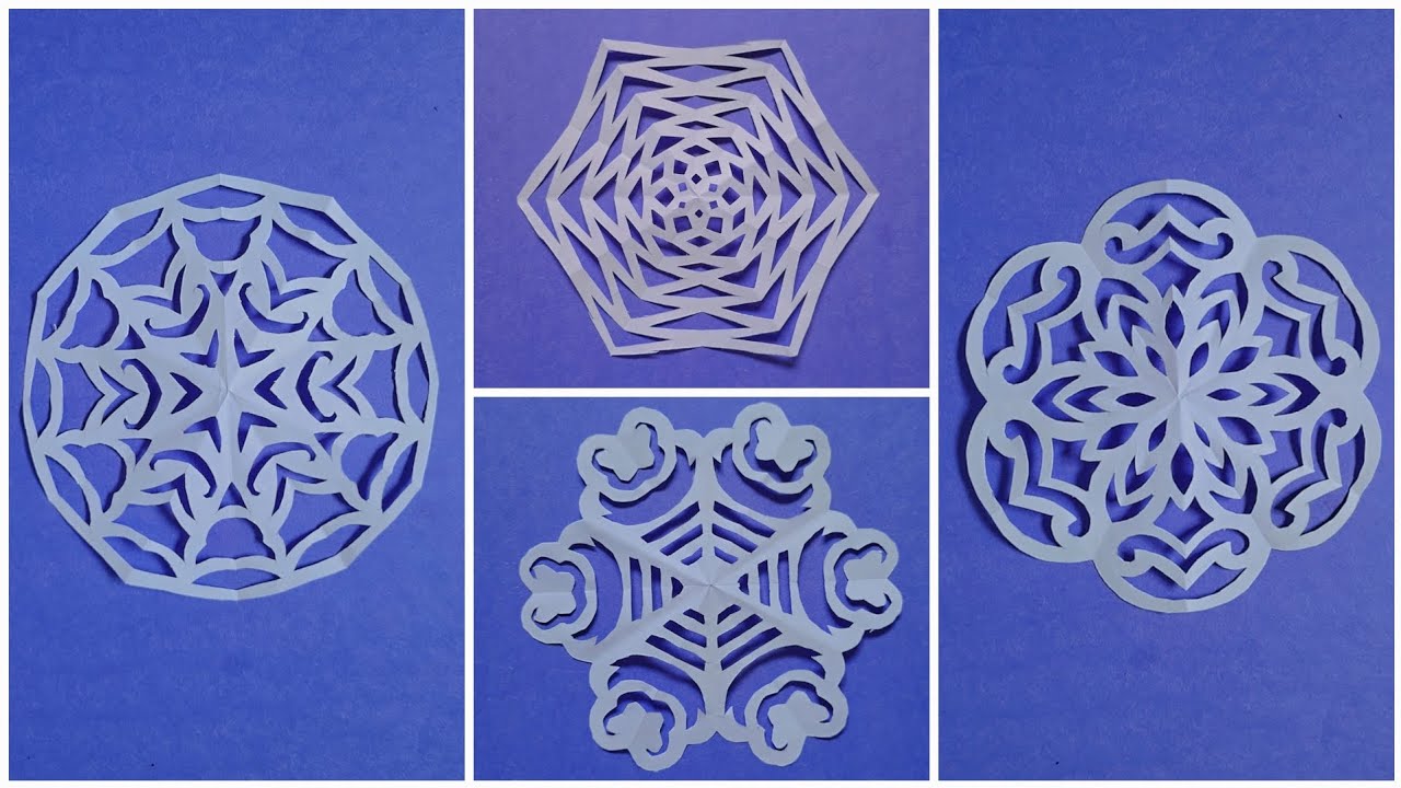 Woww 4 different types of paper cutting designs 