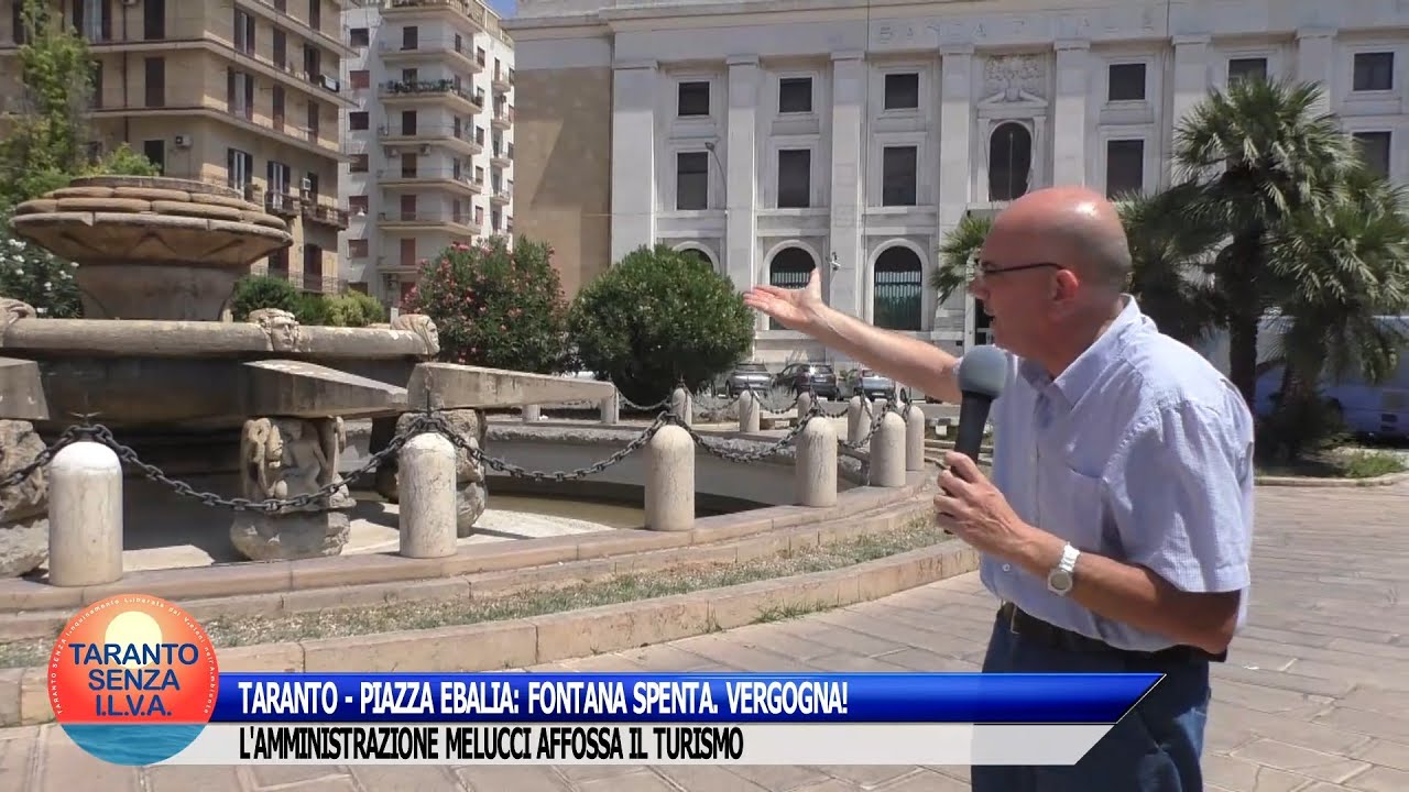TARANTO - PIAZZA EBALIA: FONTANA SPENTA. VERGOGNA!