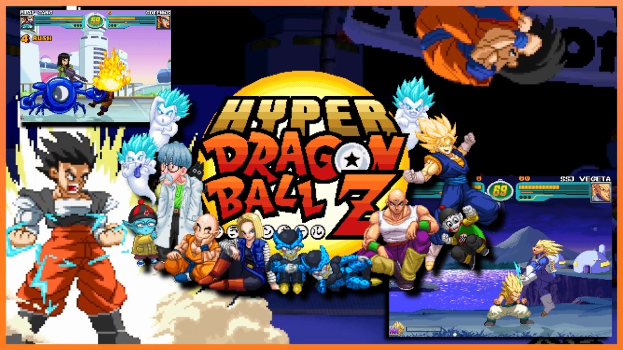 High Level Hyper DBZ v6c Online Ikemen Matches (Pilaf SSJ Vegeta Gotenks Gohan and SSJ Goku)