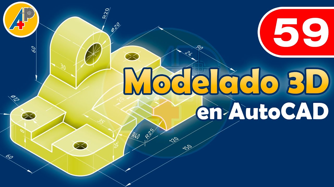 Modelado 3D en AutoCAD - Ejercicio 59