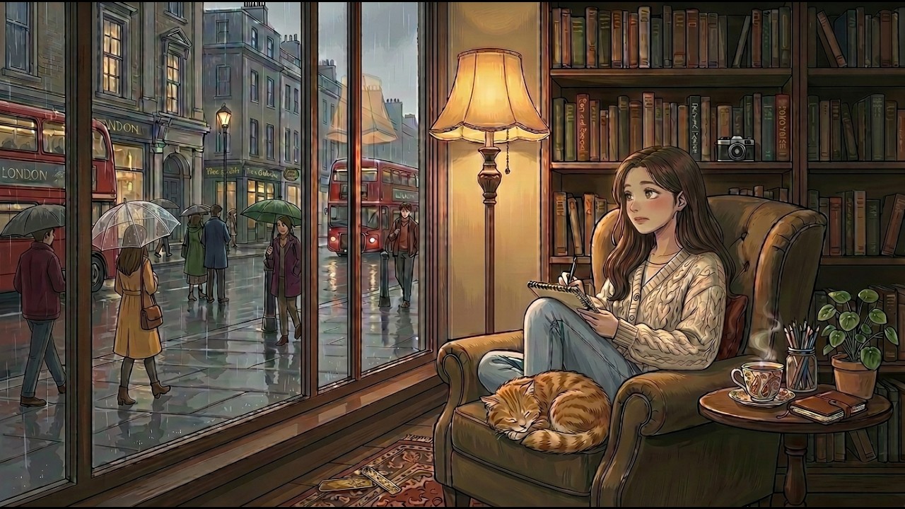 ☕ Rainy Day Lofi Jazz Piano | Cozy Coffee Shop Music for Reading & Study Focus #focus