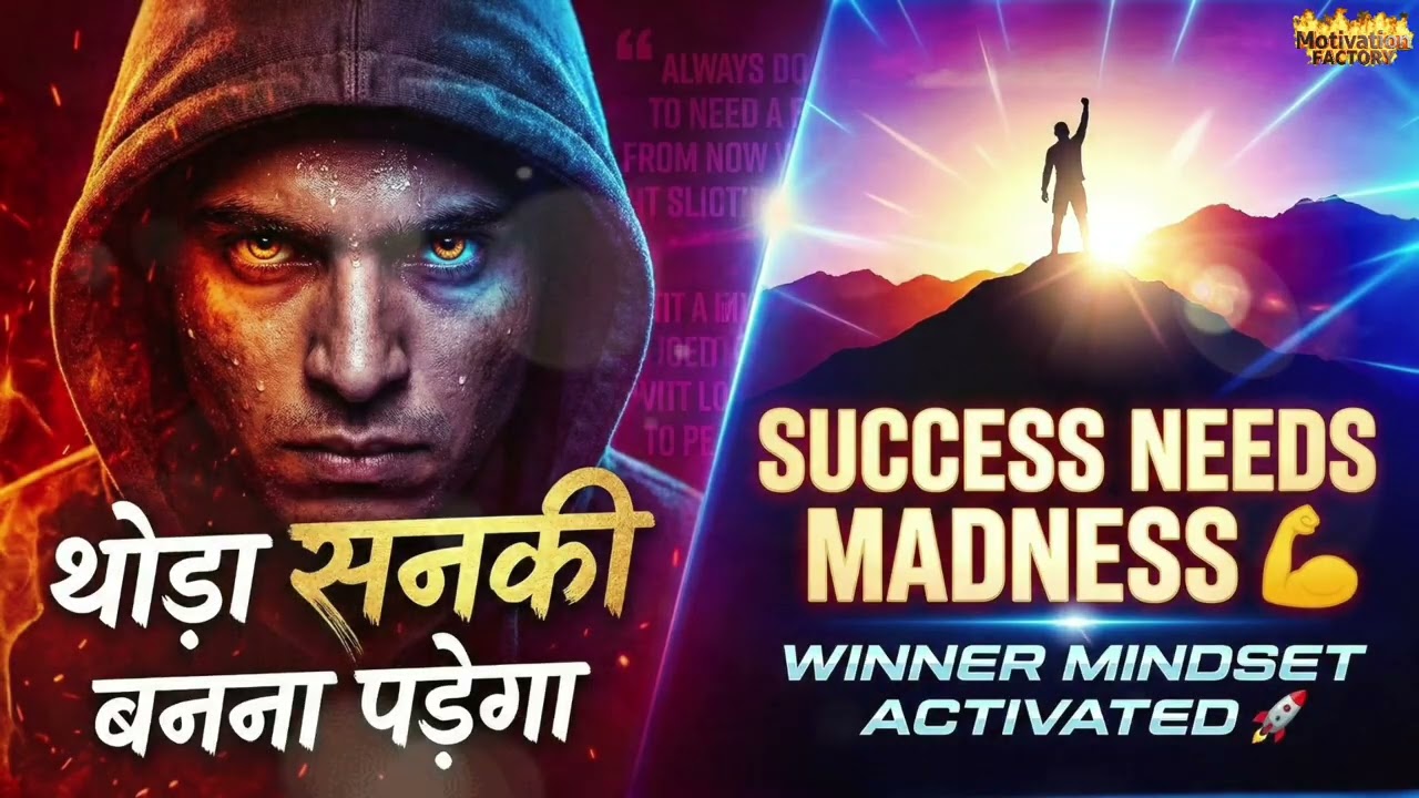 थोड़ा सनकी बनना पड़ेगा 🔥 | Powerful Motivational Song | Success Mindset Anthem | Never Give Up