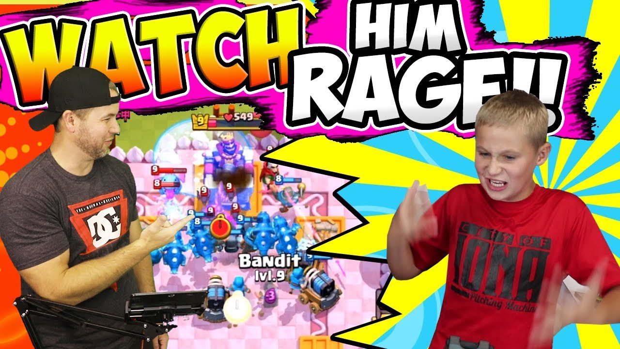 MY SON RAGES while WE RACE the INFINITE ELIXIR CHALLENGE in CLASH ROYALE