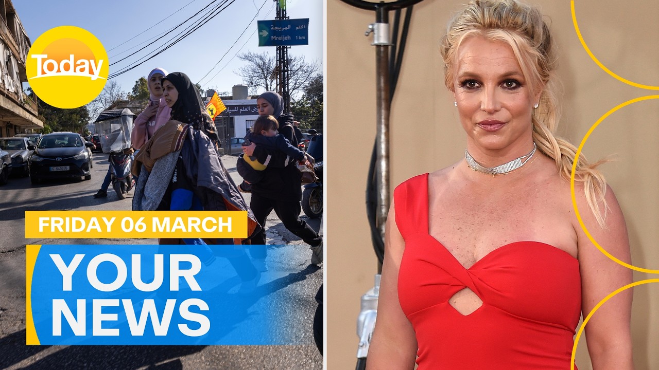 Thousands flee war-torn regions; Britney Spears arrested in California | Today Show Australia