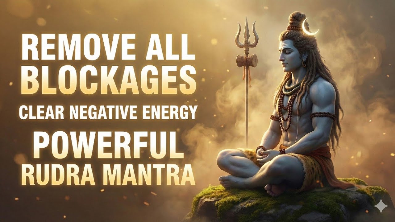 REMOVE ALL BLOCKAGES | Powerful 1 Hour Rudra Mantra for Obstacle Removal & Mental Clarity
