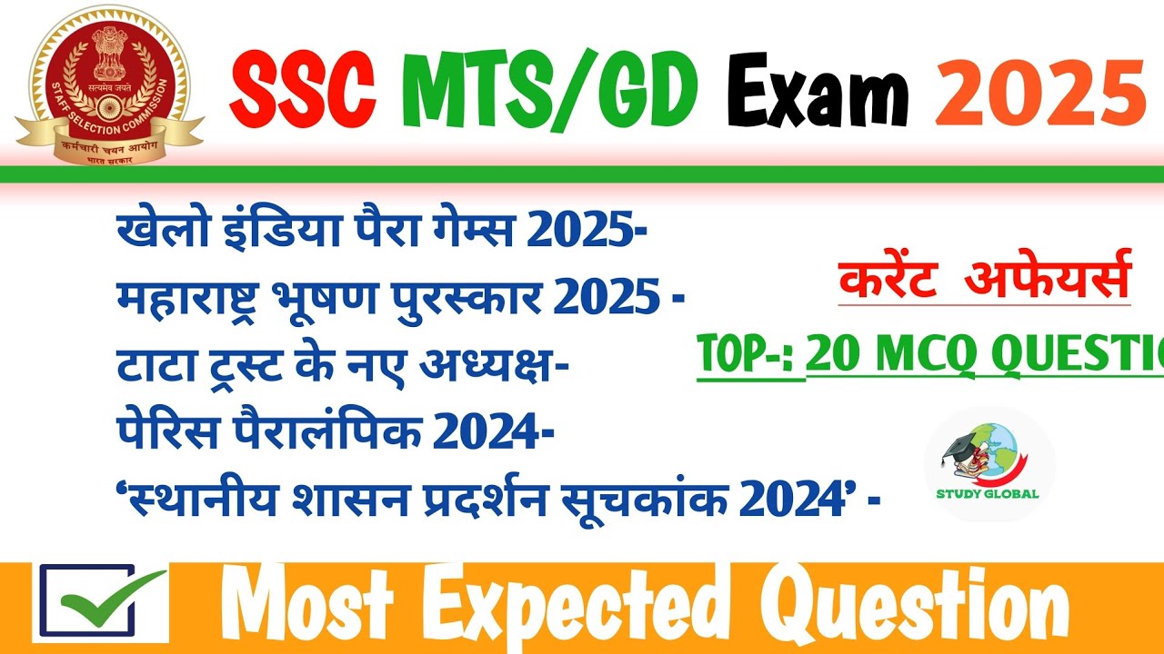 SSC MTS GD Exam 2026|Current Affairs|all competitive exams 20226|GK GS 2026