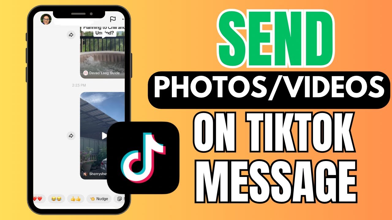 Как отправить фото или видео в сообщении TikTok