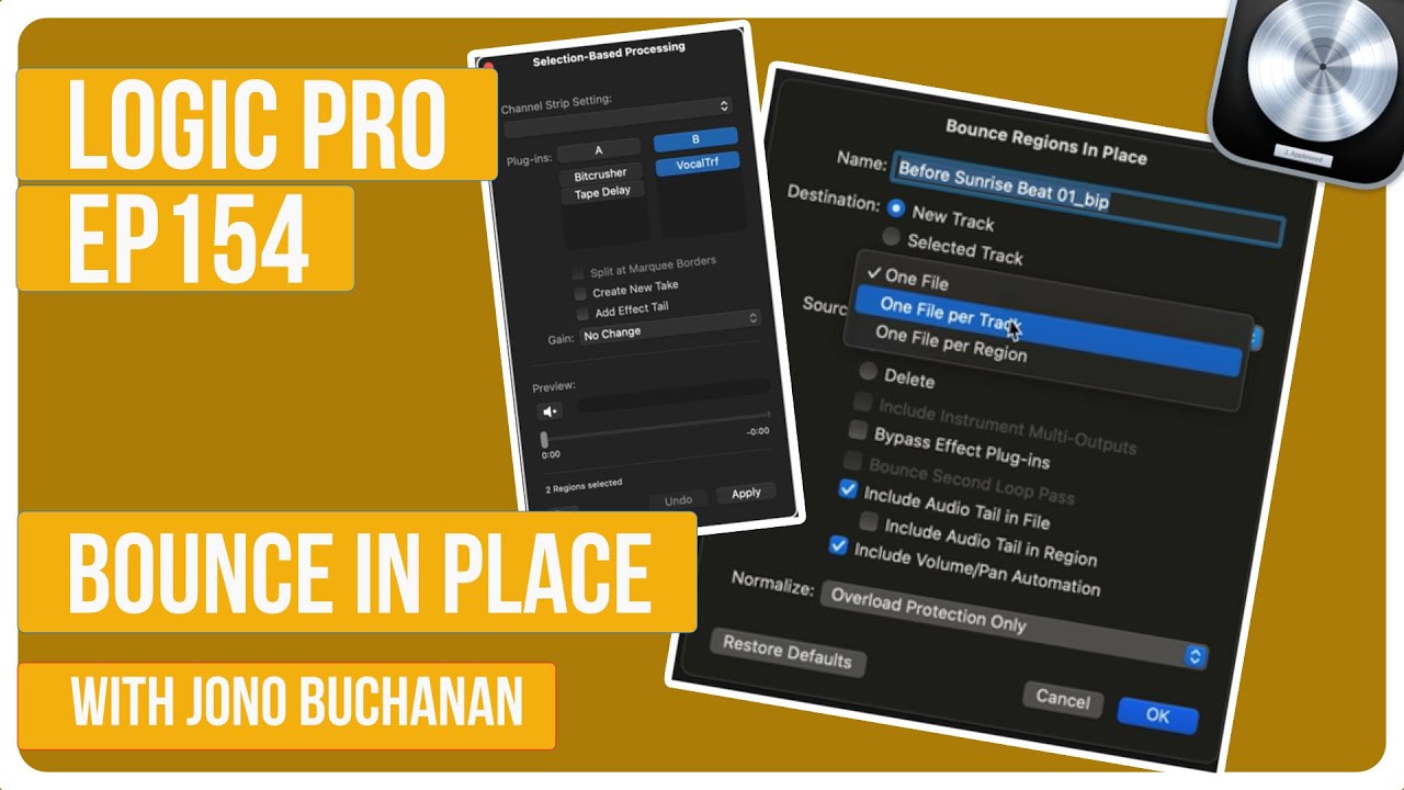 Logic Pro: Bounce In Place стал еще лучше