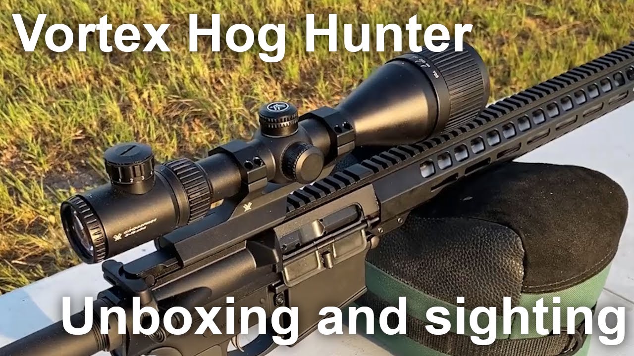 Vortex Crossfire II Hog Hunter 3-12x56 unboxing and Sighting in on Palmetto State Armory AR