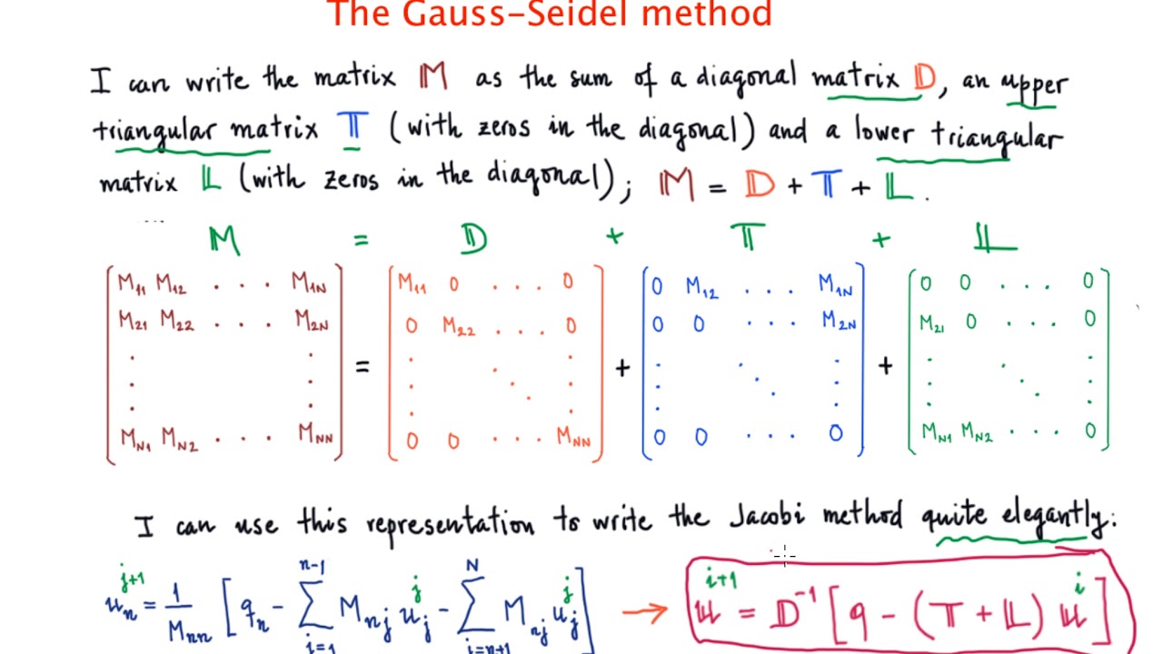 The Gauss-Seidel method