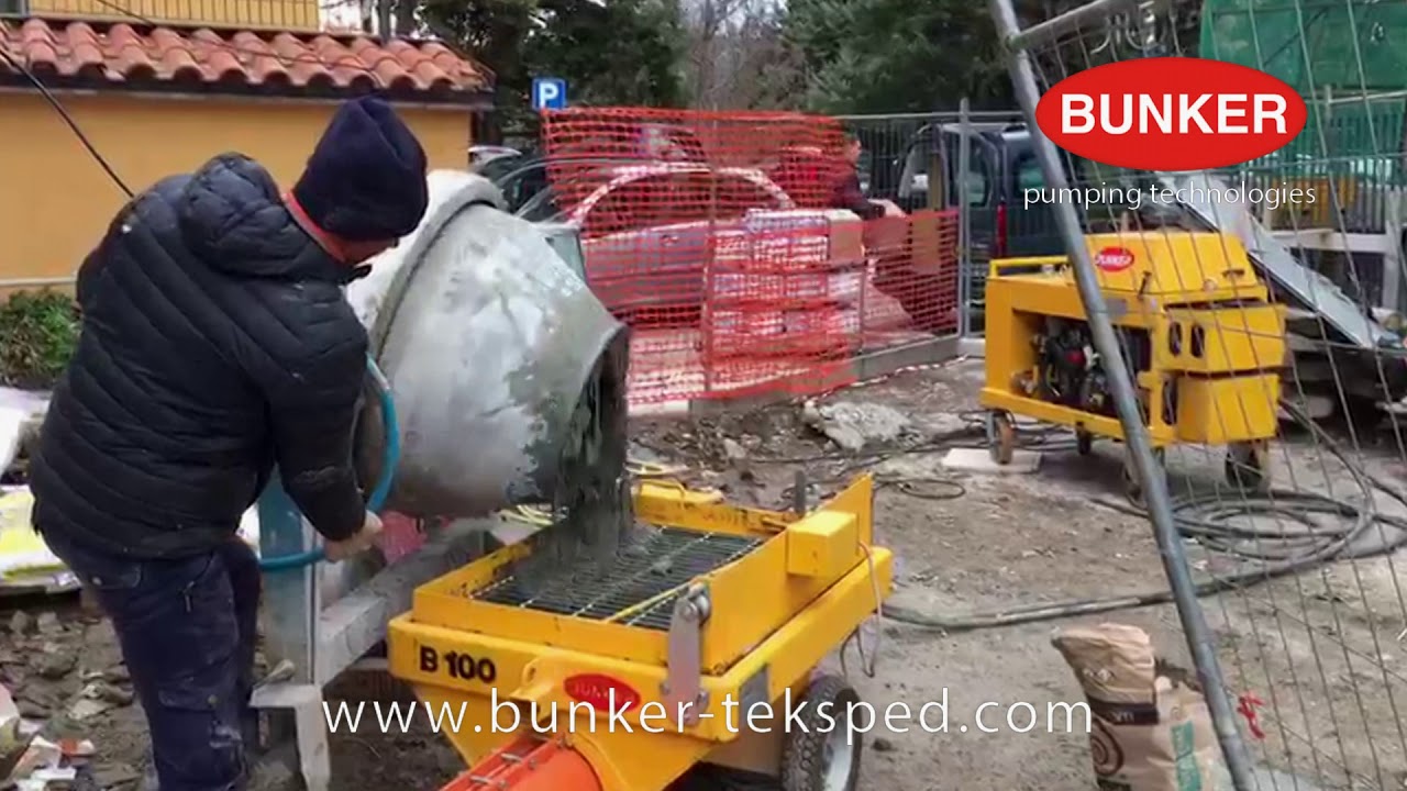 Pompa B100 BUNKER - Ripristino struttura in calcestruzzo - Ponte di Montereale Potenza