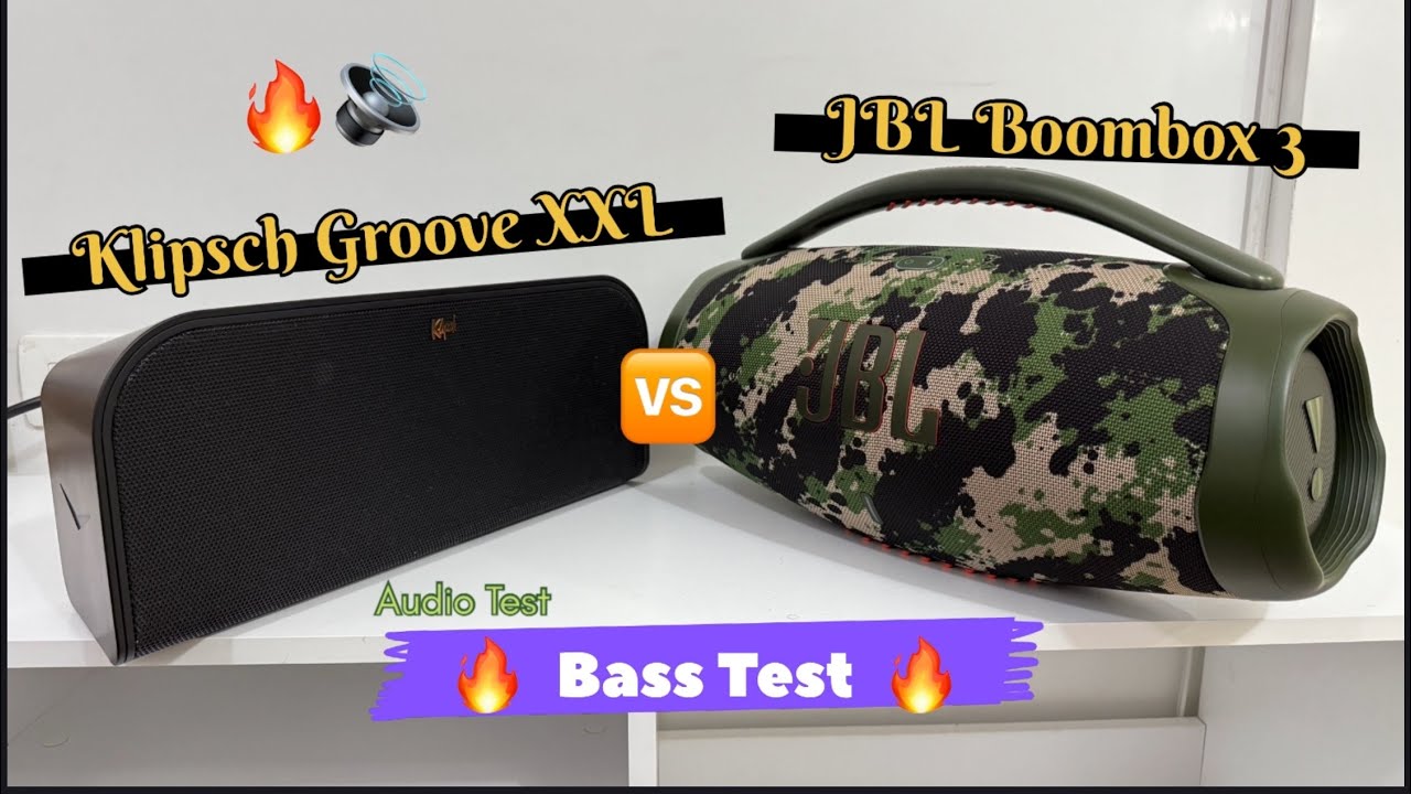 JBL Boombox 3 🆚 Klipsch Groove XXL / Audio Test / Prueba de Sonido 👊🏼/ Speakers / Bass Test 🤩🔥🤯