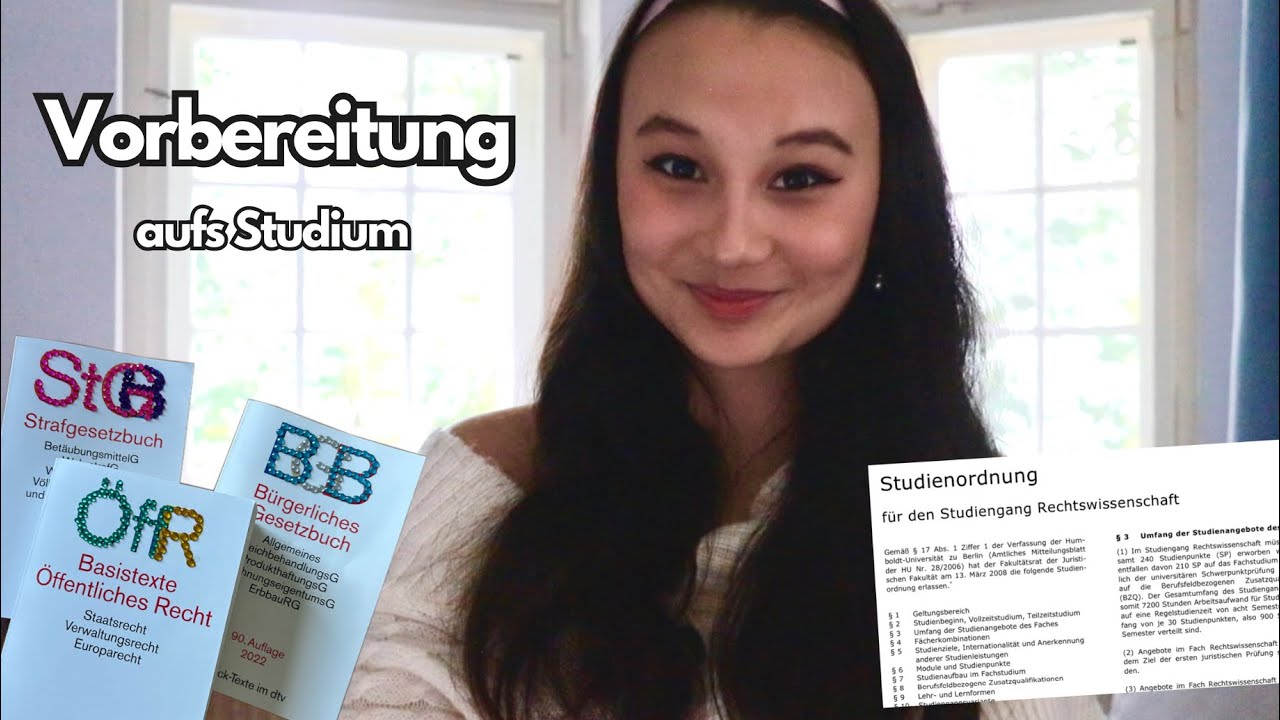 SO bereite ich mich auf das STUDIUM vor | Jura Ersti 2023