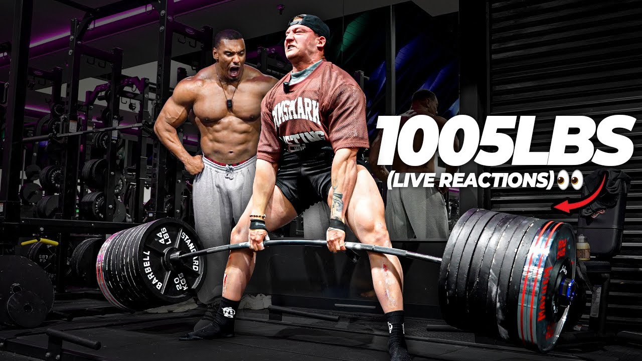 Public Gym Reacts To 1,005LBS Deadlift! (ft. Larry Wheels) 😱