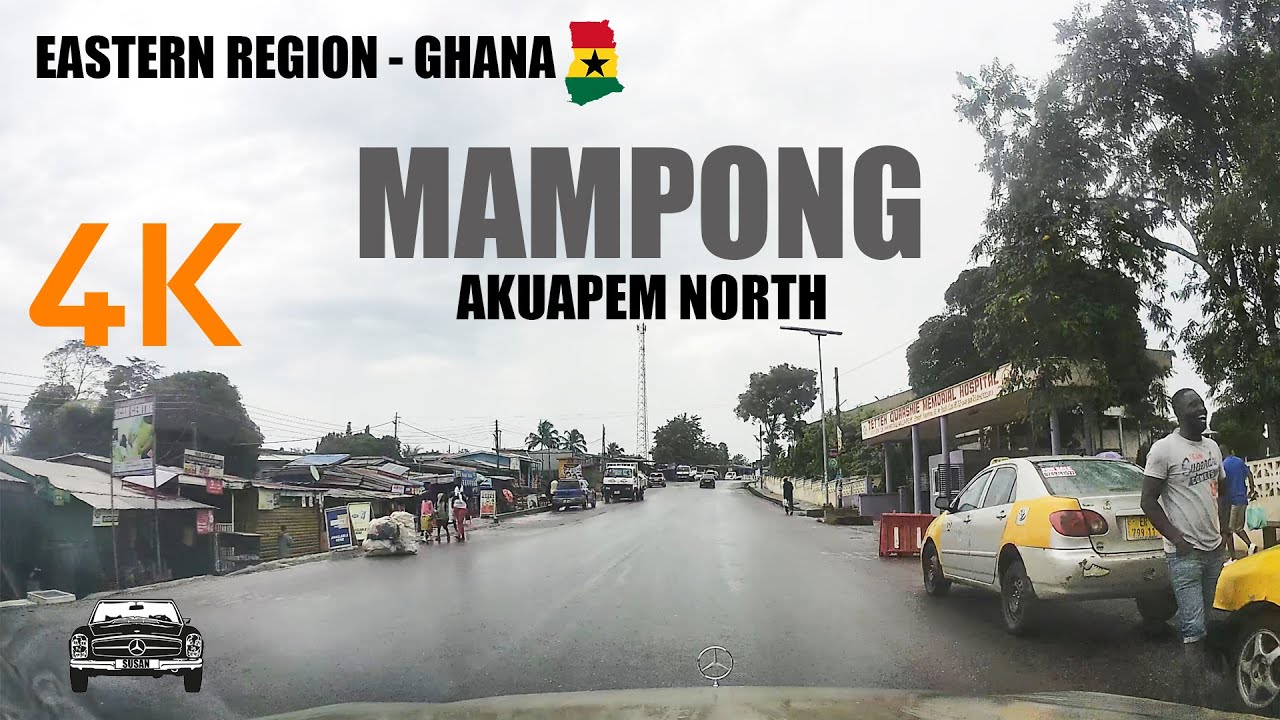Akuapem Mampong Rain Drive from Obosomase Tutu Eastern Region of Ghana 4K