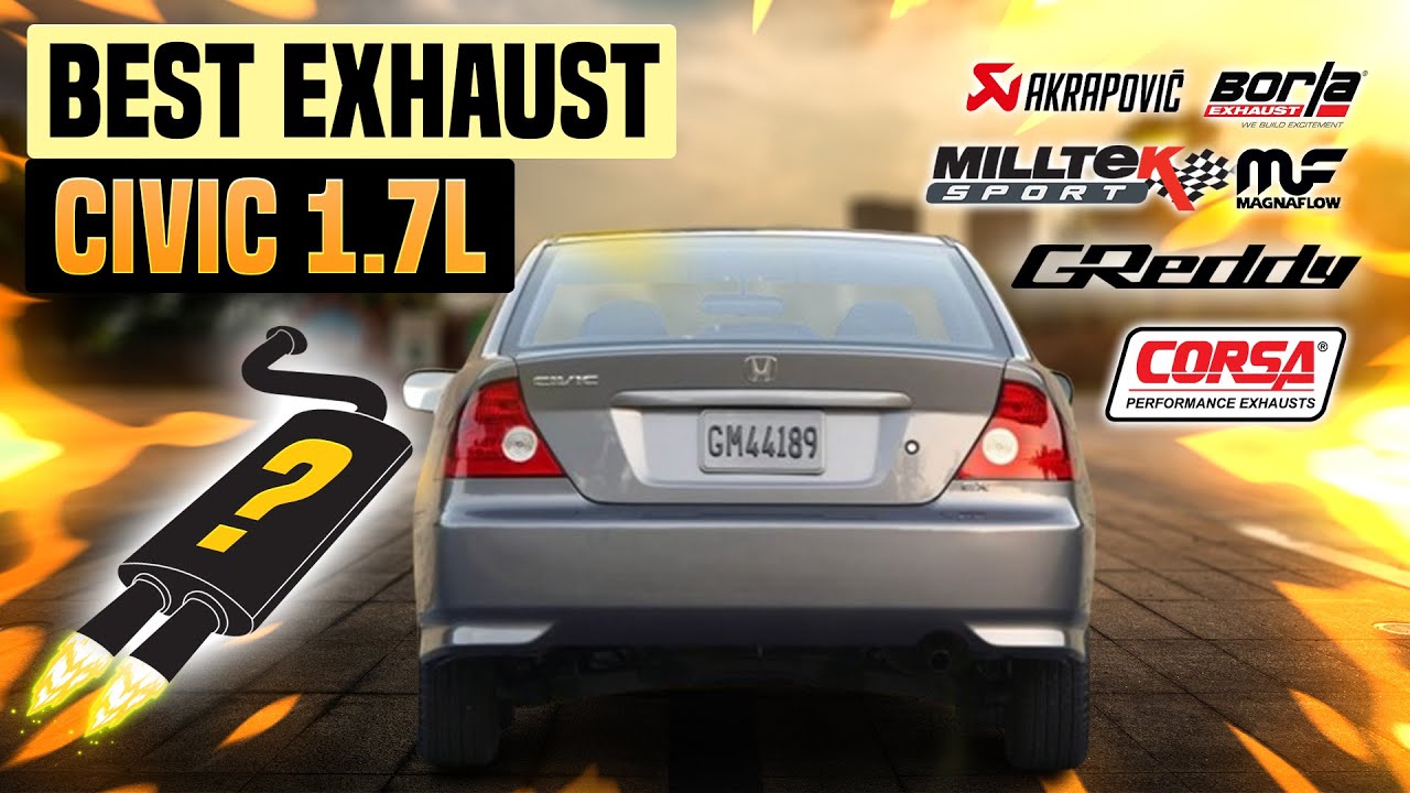 Honda Civic Exhaust Sound 1.7L🔥 Acceleration,Straight Pipe,Turbo,Modified,Upgrade,Review,Magnaflow+