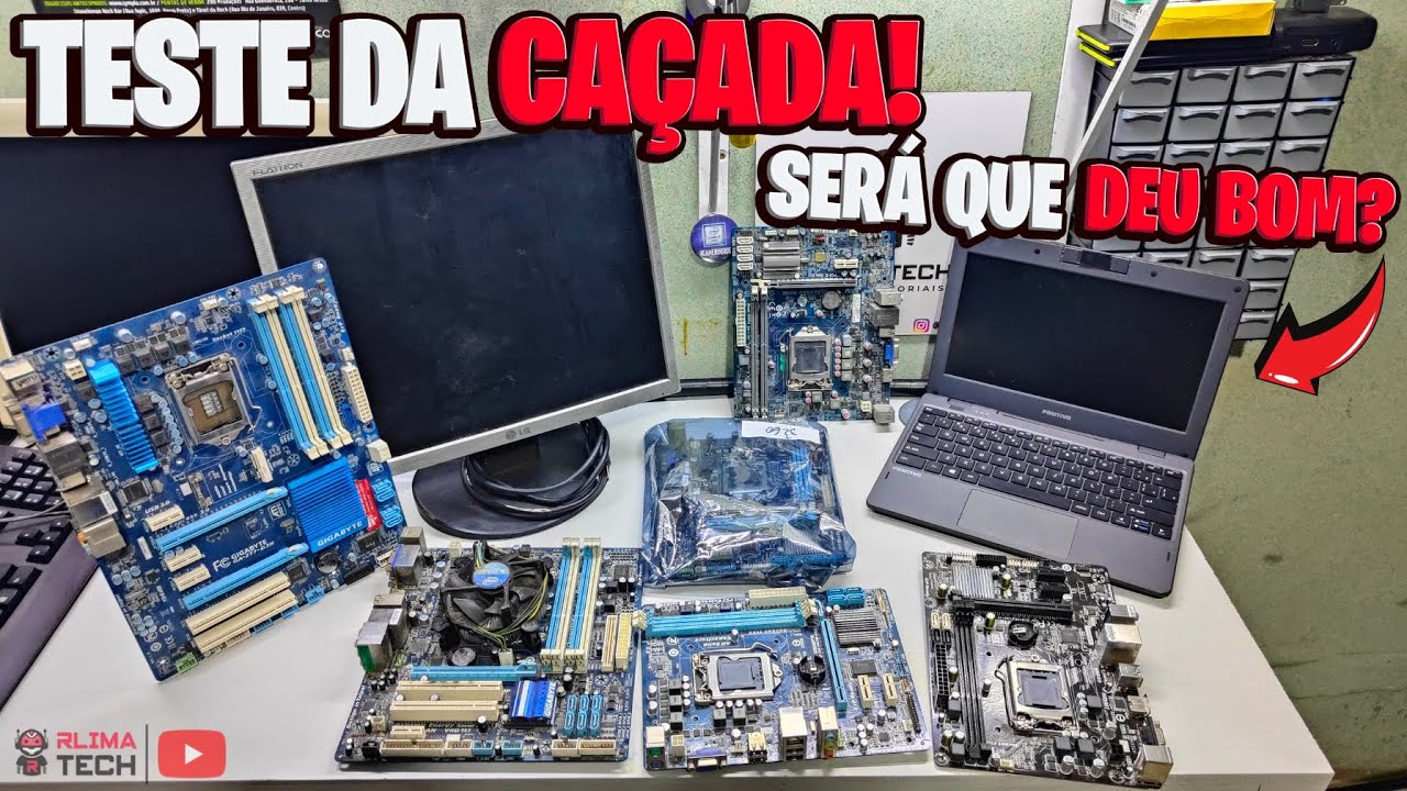 A HORA DA VERDADE! 🔥 TESTEI as 6 PLACAS (Z77!), o NETBOOK e o MONITOR da CAÇADA! (Parte 2)